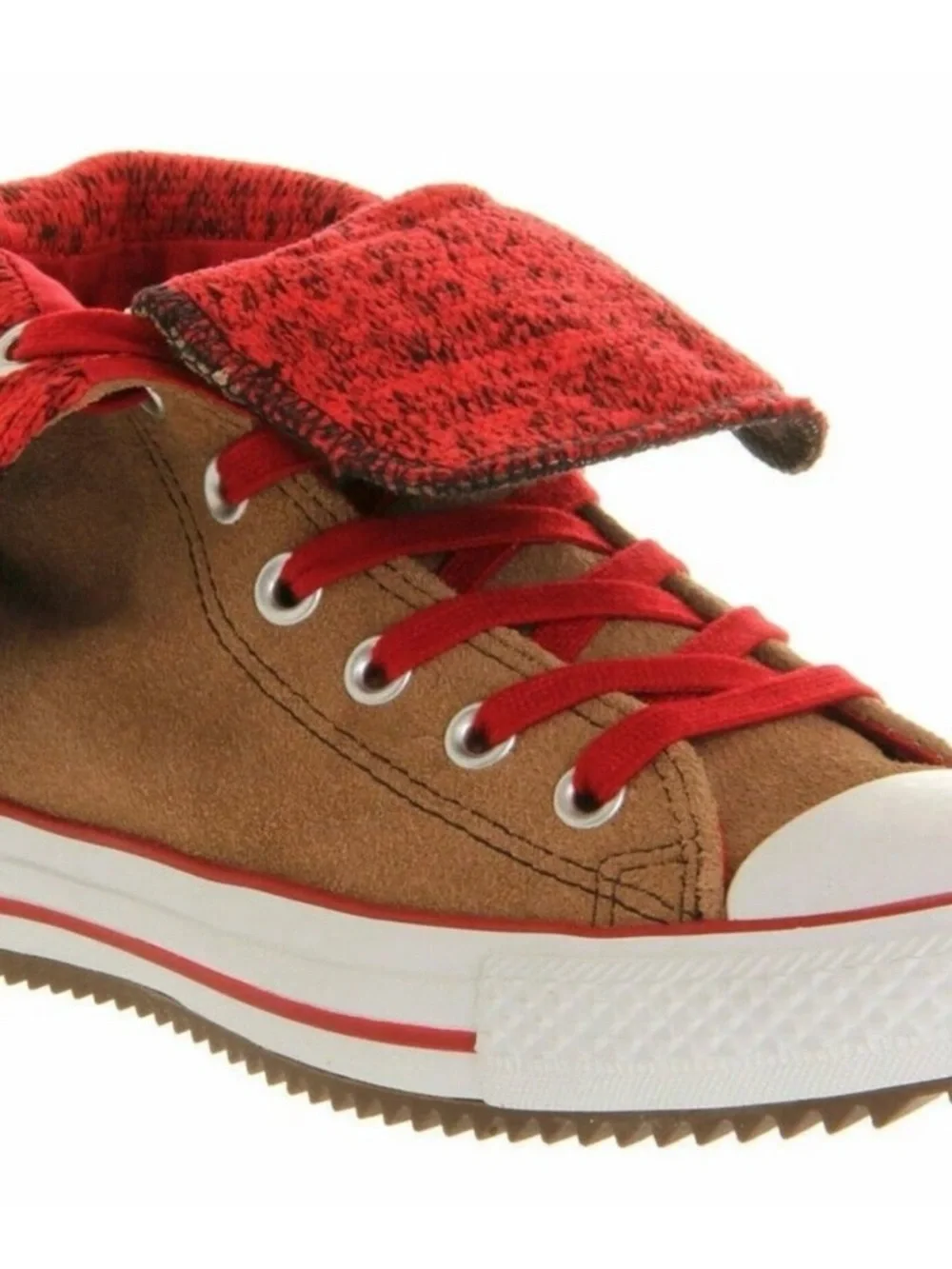Converse Brown and Red High-Top Sneakers women’s size 8 - Picture 2 of 6